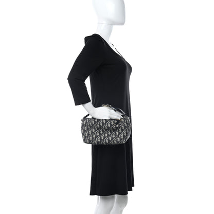 Christian Dior Oblique Medium Diortravel Nomad Pouch Blue 2 of 10