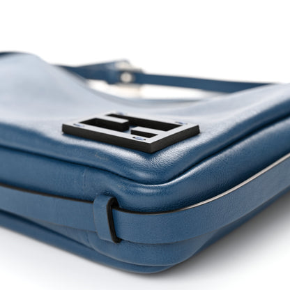 Fendi Vitello Medium Simply Fendi Shoulder Bag Blue 10 of 10