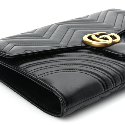 Gucci Calfskin Matelasse GG Marmont Clutch Black 8 of 10
