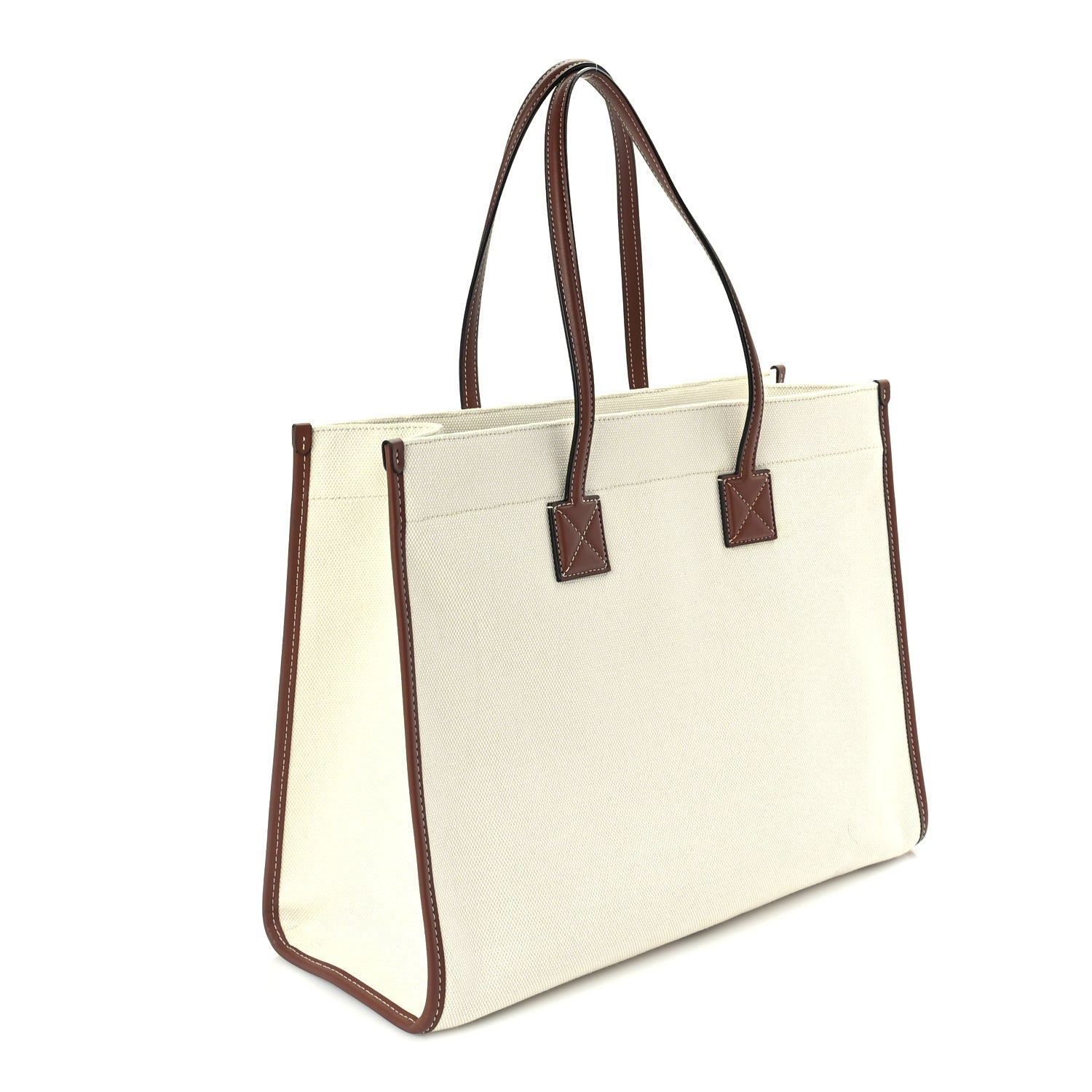 Burberry Canvas Smooth Calfskin Medium Two Tone Freya Tote Brown 2 of 8