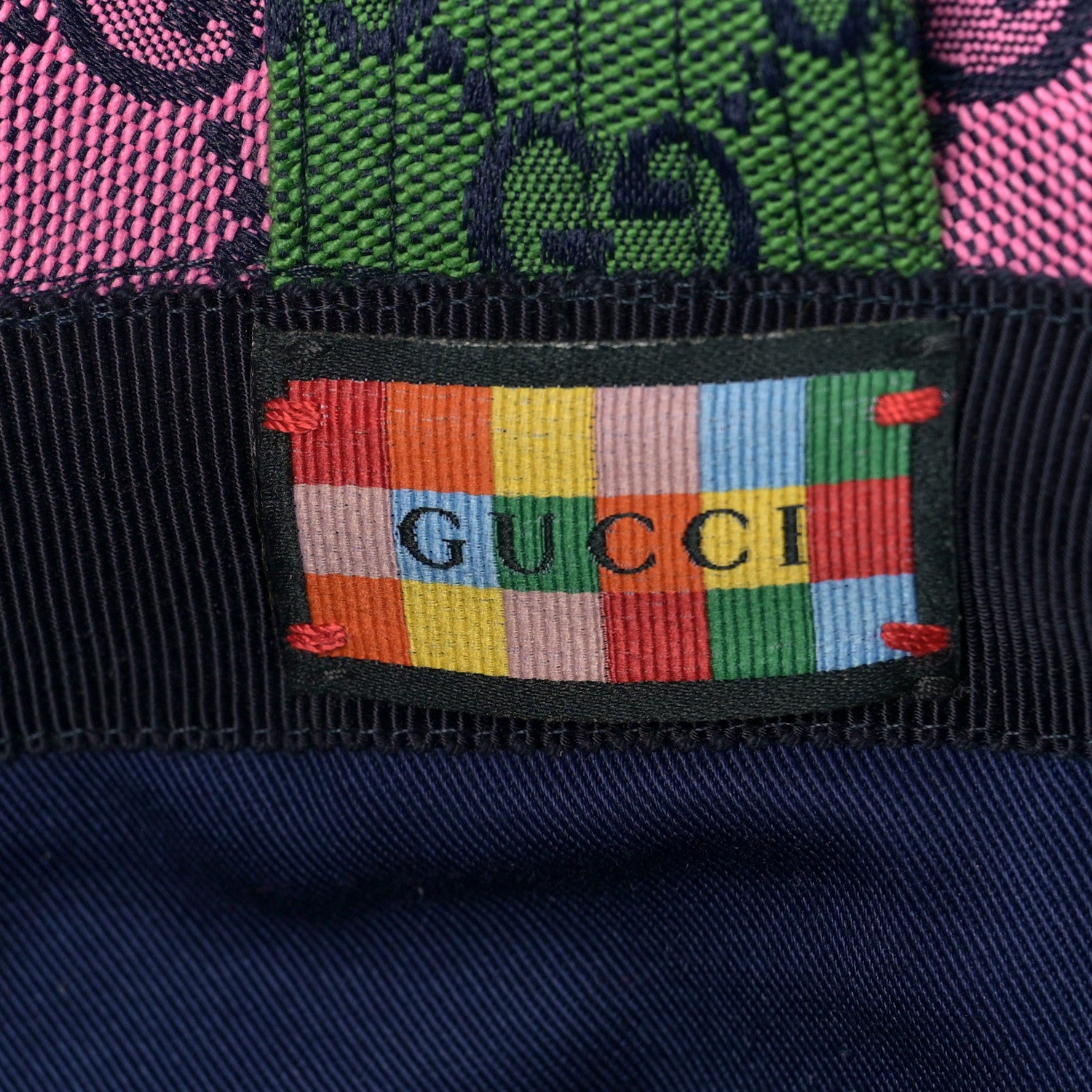 Gucci Monogram Multicolor Wide Brim Hat M Pink Multicolor 8 of 9