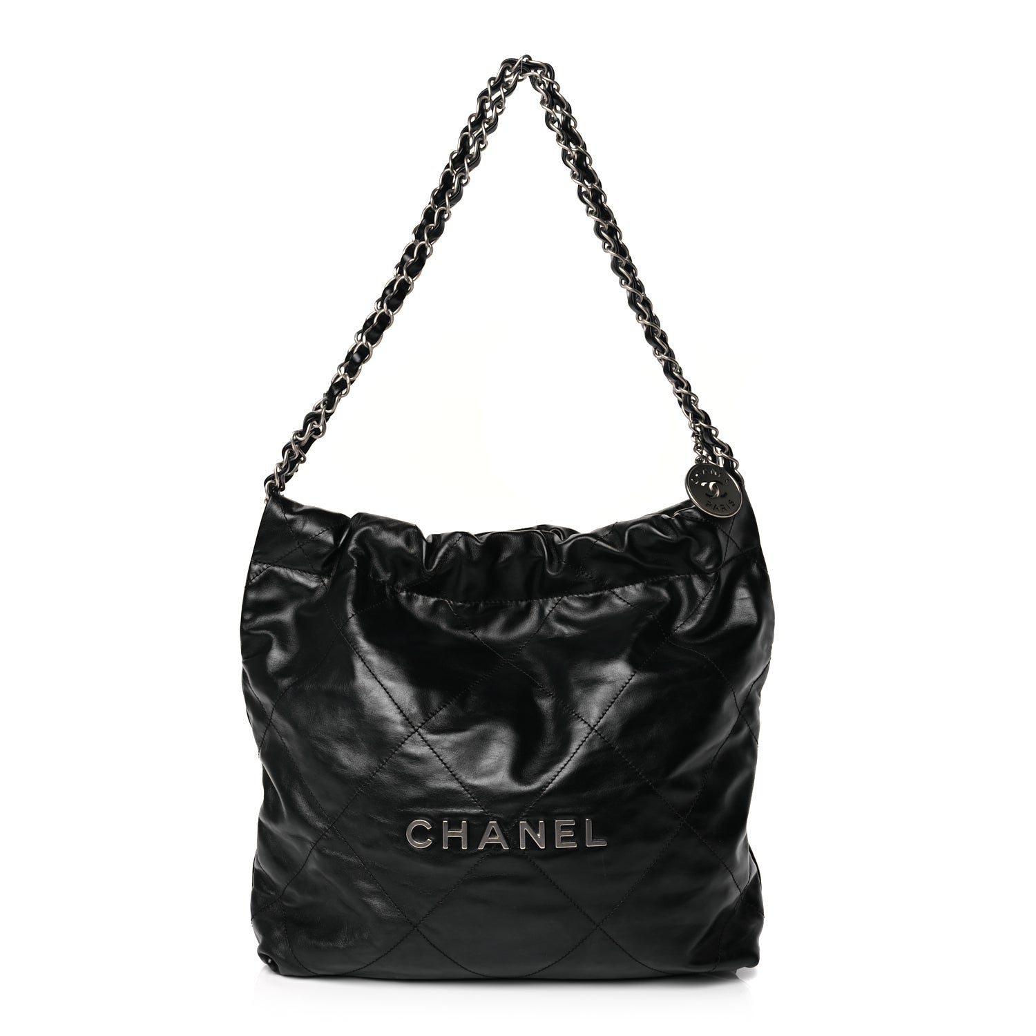 Chanel Shiny Calfskin Quilted Small  22 Black 1 of 11