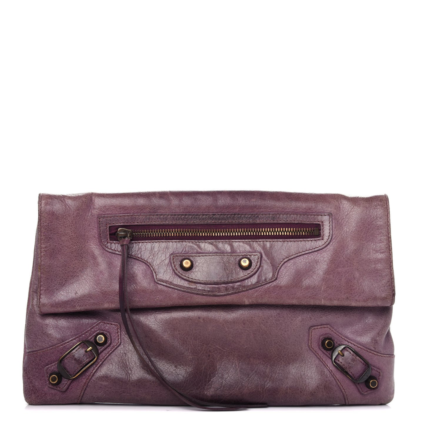Agneau Classic Hardware Envelope Clutch Murier
