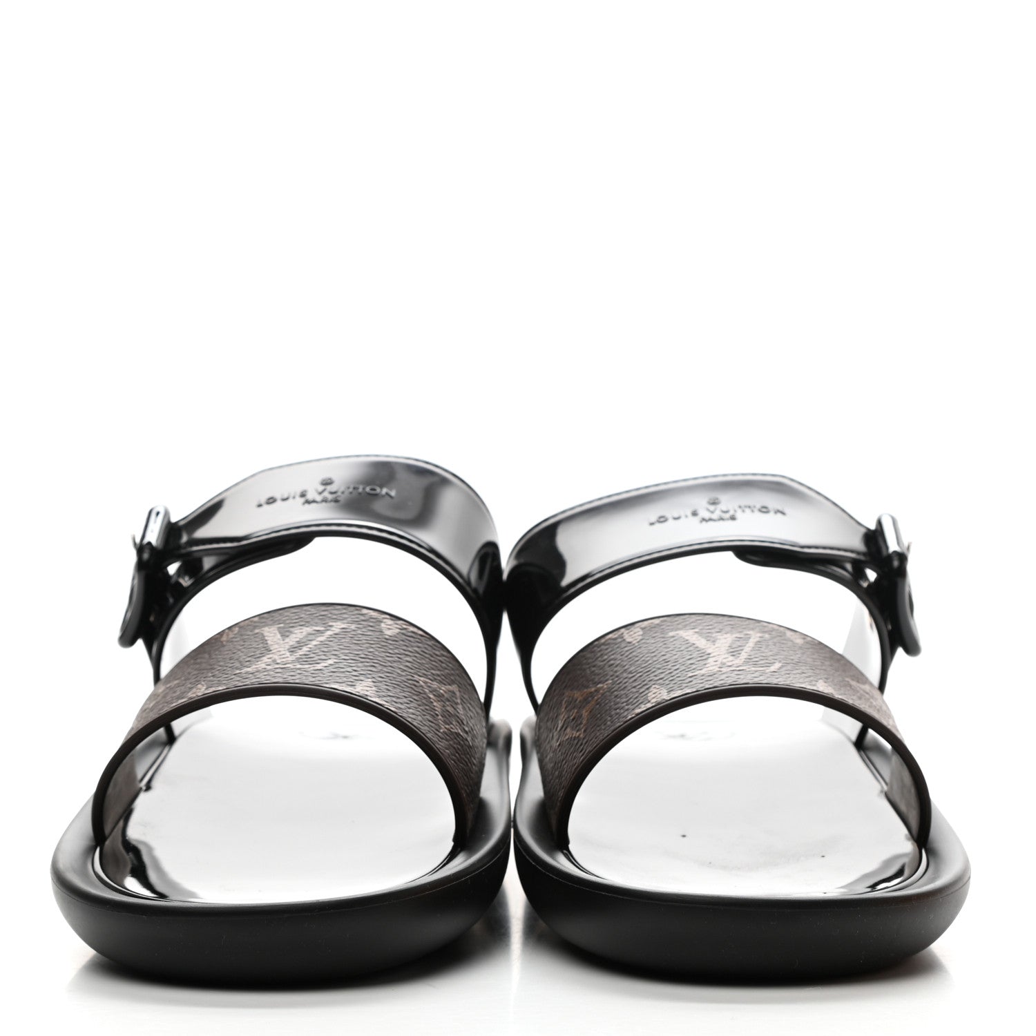 Louis Vuitton Monogram Sunbath Flat Mule Sandals 40 Black 2 of 8