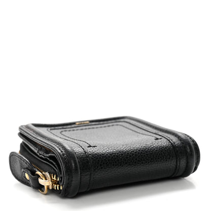 Chloe Grained Calfskin Compact Zip Around Wallet Black 4 of 7