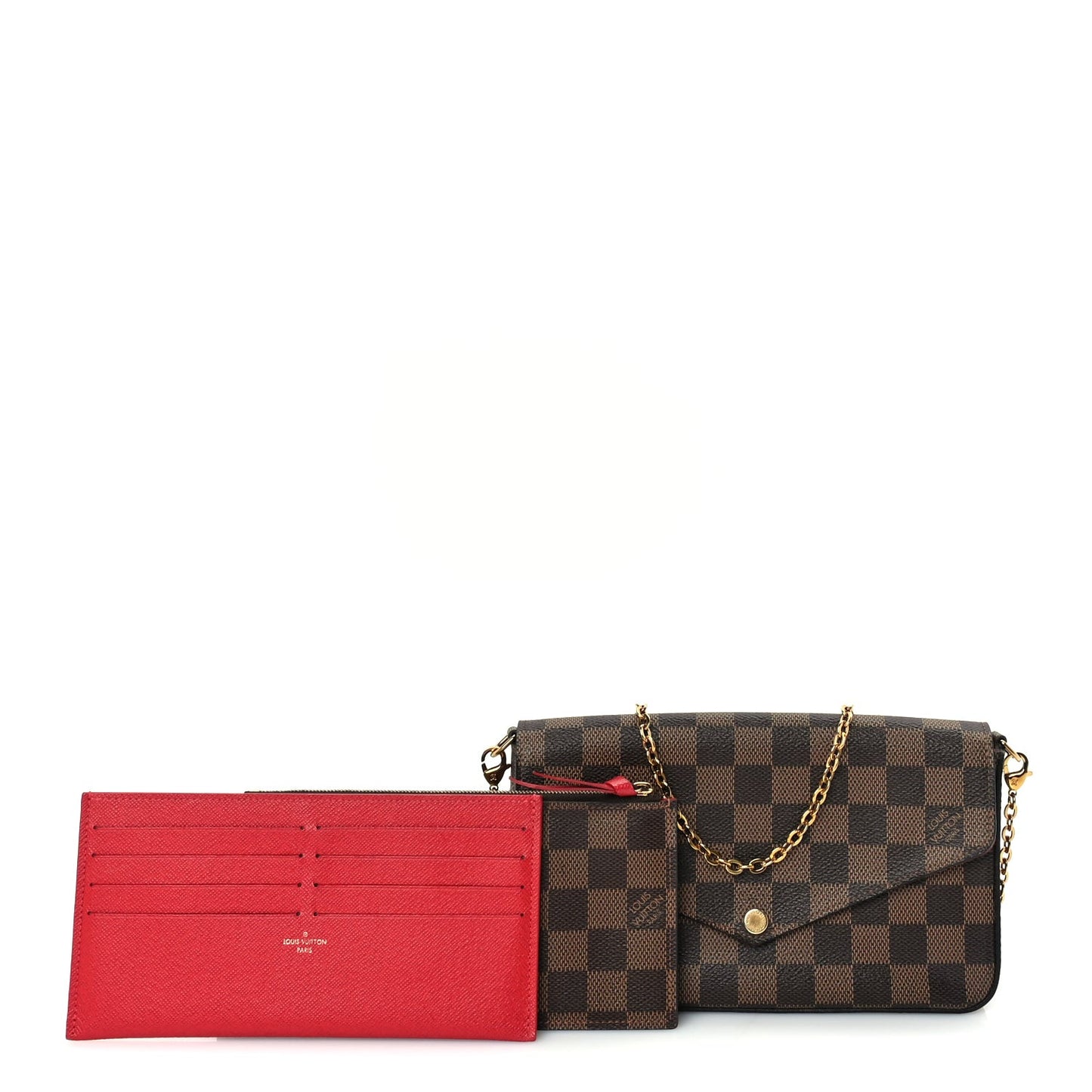 Damier Ebene Pochette Felicie Chain Wallet