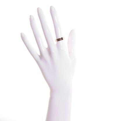 Hermes 18K Rose Gold Diamond PM Kelly Ring 51 5.75 2 of 5