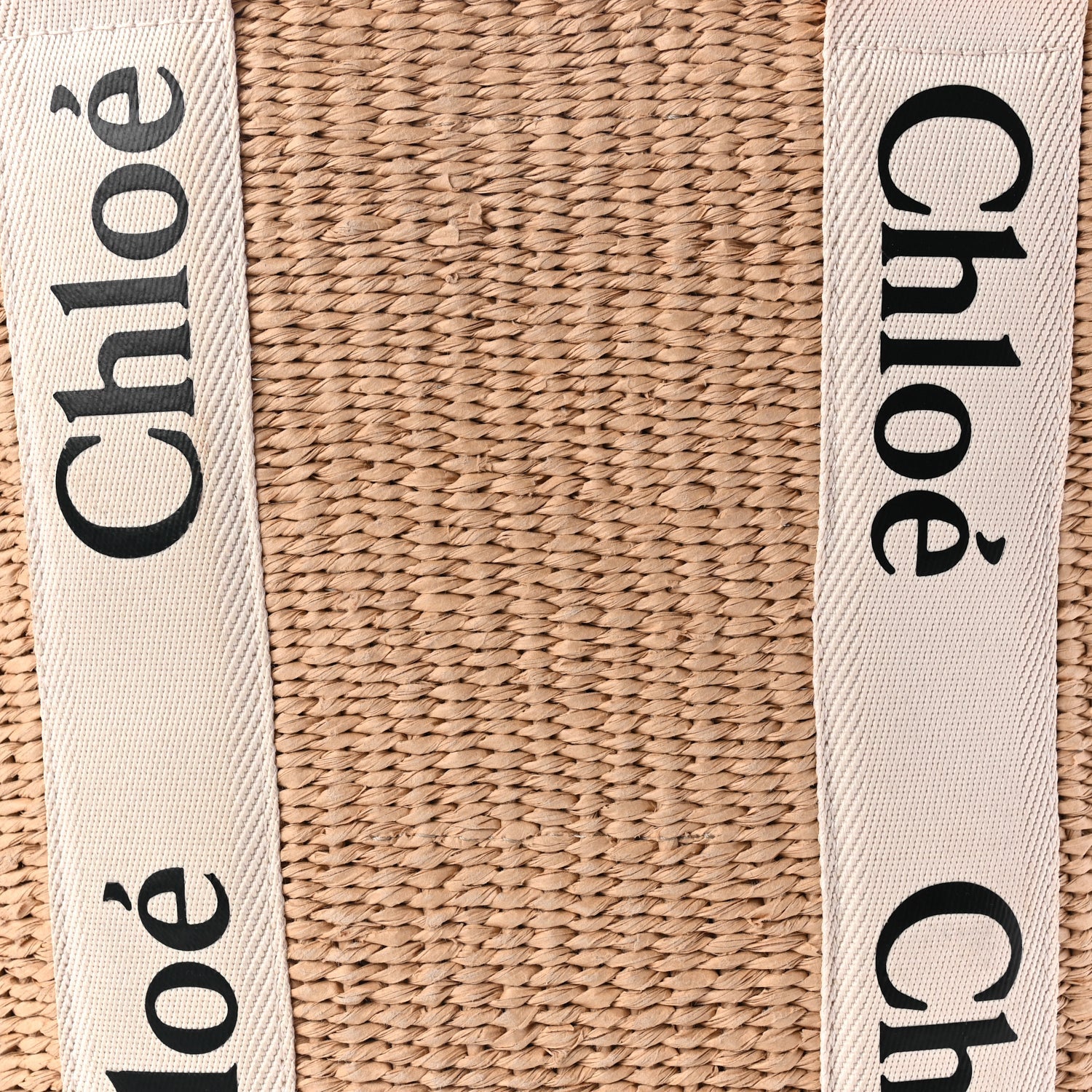 Chloe Raffia Large Woody Tote White 6 of 8