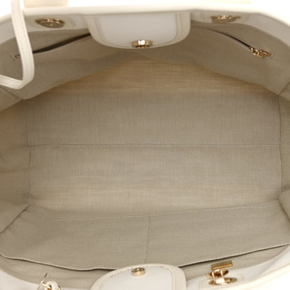 Chanel Cotton Medium Deauville Tote White 6 of 16