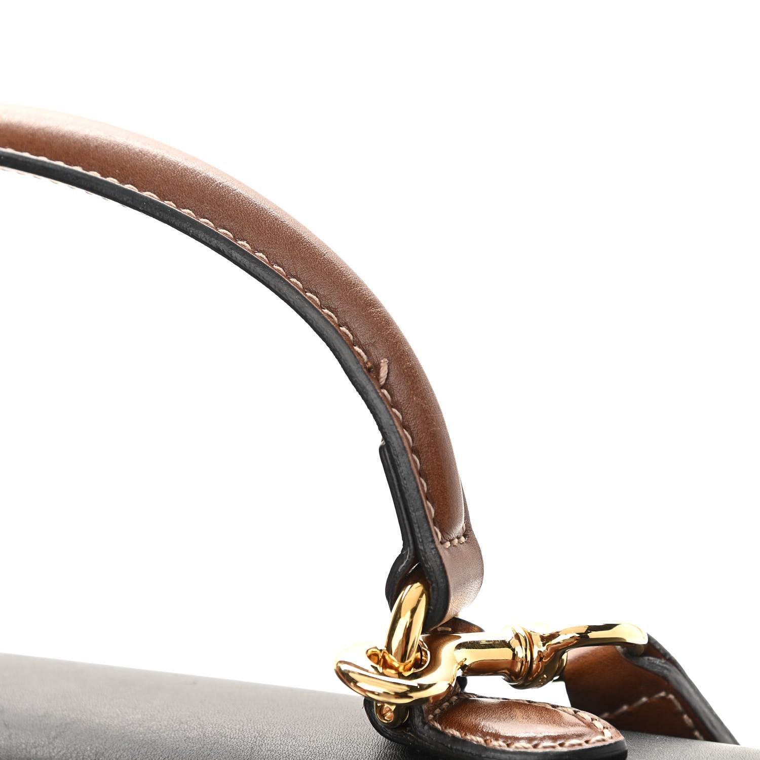 Gucci GG Supreme Monogram Calfskin Medium Padlock Top Handle Bag Beige Black Cuir 9 of 11