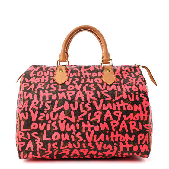 Monogram Graffiti Speedy 30 Fuchsia