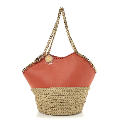 Stella McCartney Raffia Falabella Medium Tote Bright Orange 1 of 7
