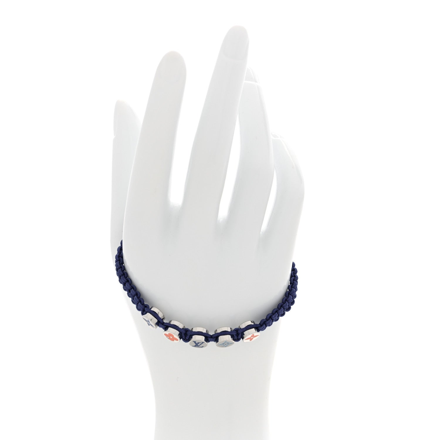 Louis Vuitton Monogram Colors Braided Bracelet Blue 2 of 6