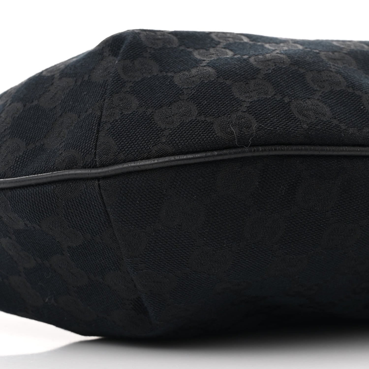 Gucci Monogram Web Medium Half Moon Hobo Black 9 of 10