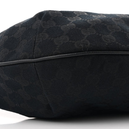 Gucci Monogram Web Medium Half Moon Hobo Black 9 of 10