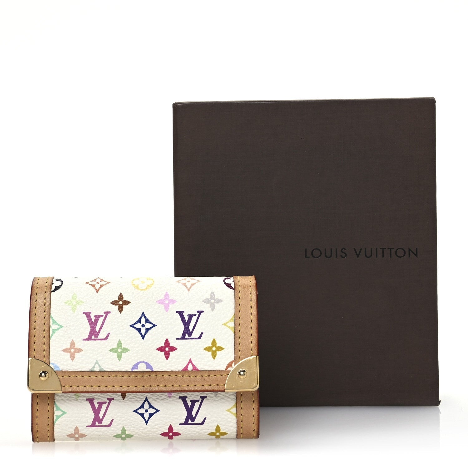 Louis Vuitton Monogram Porte-Monnaie Plat Coin Purse White 7 of 7