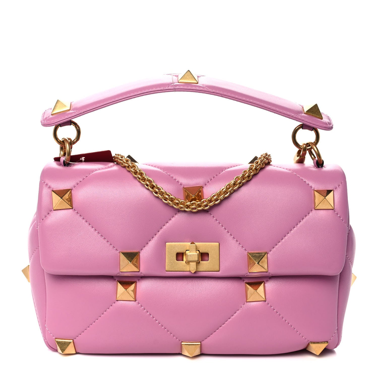 Valentino Garavani Nappa Large Roman Stud Shoulder Bag Giacinto 1 of 11