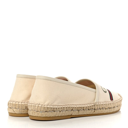 Gucci Canvas Logo Espadrilles 37 Greggio White 4 of 11