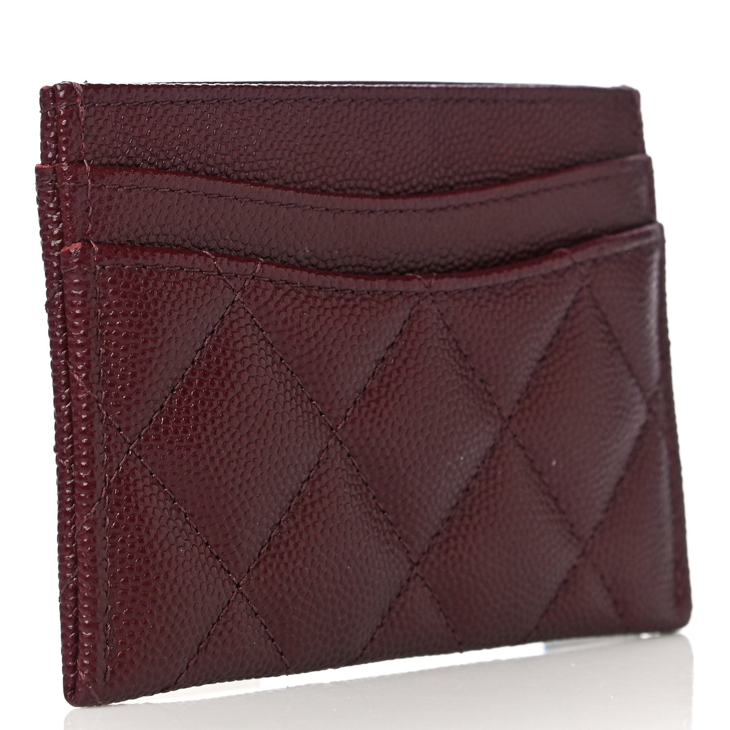 Chanel Caviar Quilted Card Holder Burgundy 3 of 12
