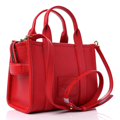 Marc Jacobs Grained Calfskin Small The Tote Bag True Red 3 of 9