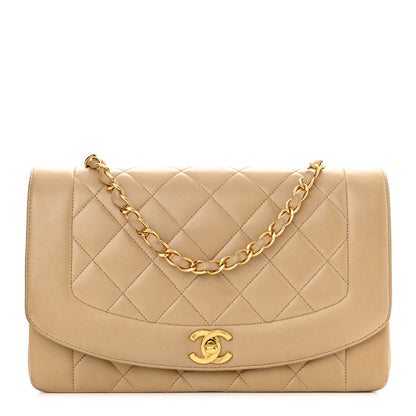 Chanel Lambskin Quilted Medium Single Flap Beige 1 of 11