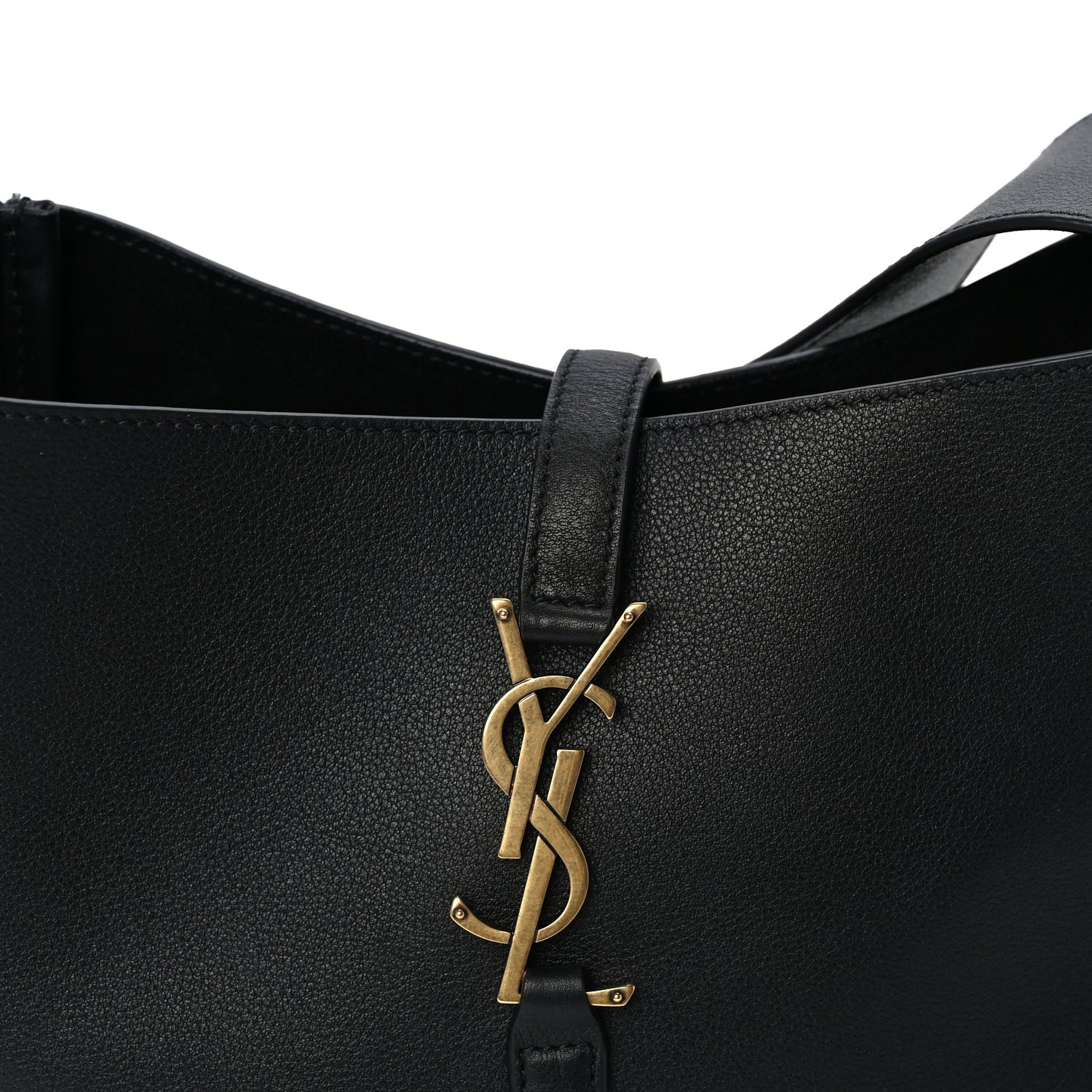 Saint Laurent Smooth Calfskin Small Le 5 A 7 Soft Hobo  Black 7 of 9