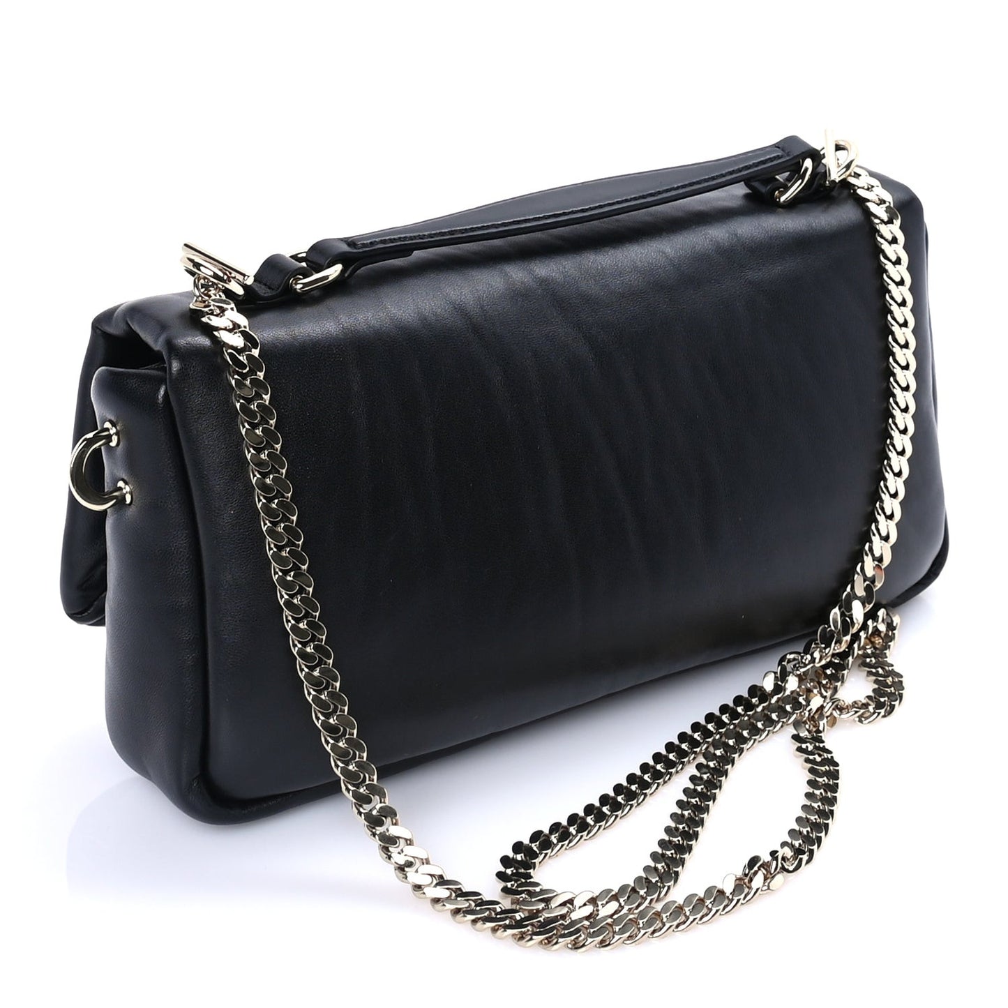 Lambskin Small GG Milano Top Handle Shoulder Bag Black