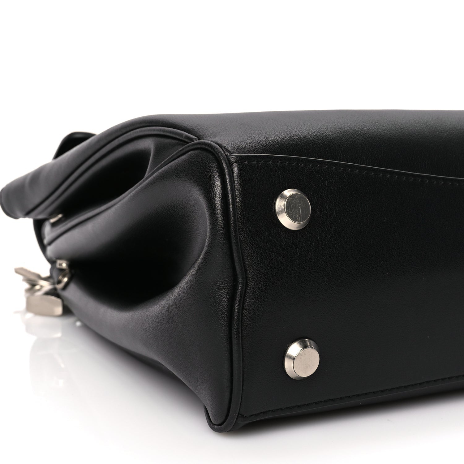 Balenciaga Natural Smooth Calfskin Medium Rodeo Top Handle Handbag Black 7 of 8