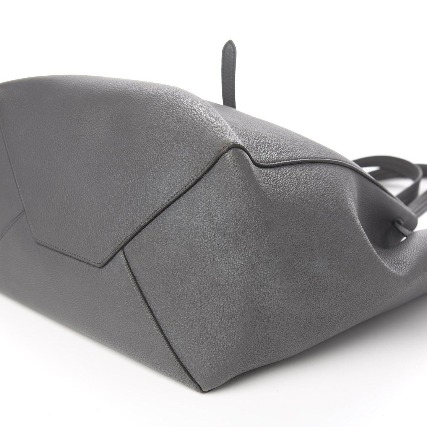 Soft Grained Calfskin Small Belt Cabas Phantom Medium Grey