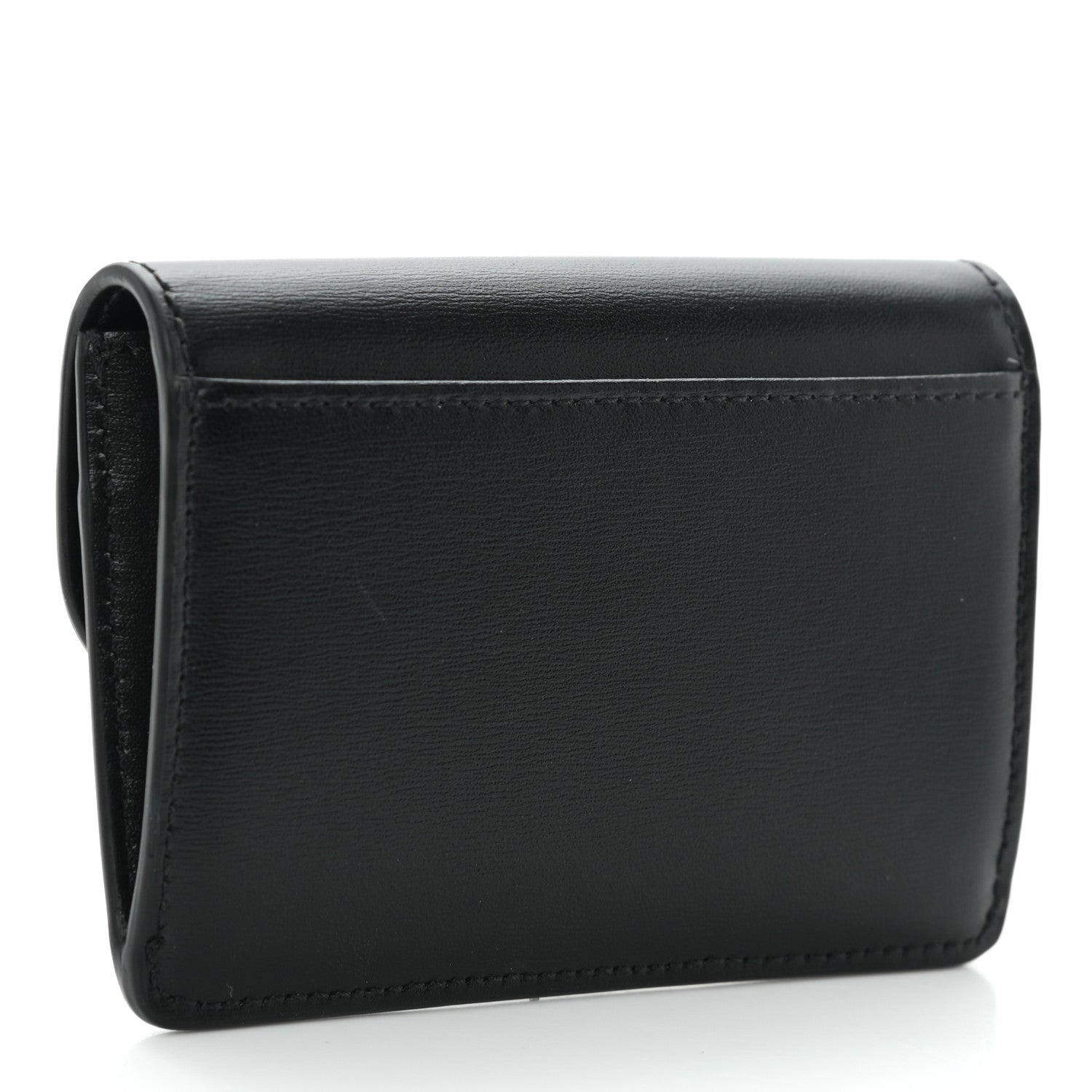 Celine Shiny Calfskin Triomphe Card Holder Black 3 of 7