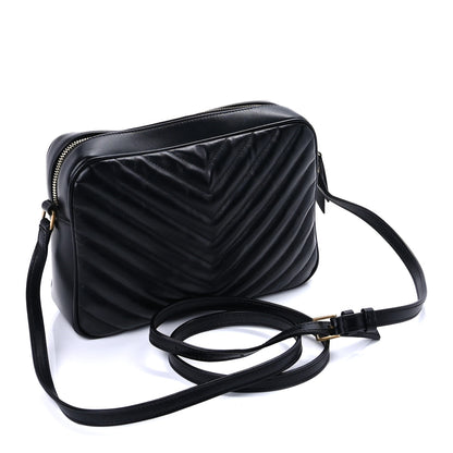 Saint Laurent Calfskin Matelasse Monogram Lou Camera Bag  Black 2 of 8