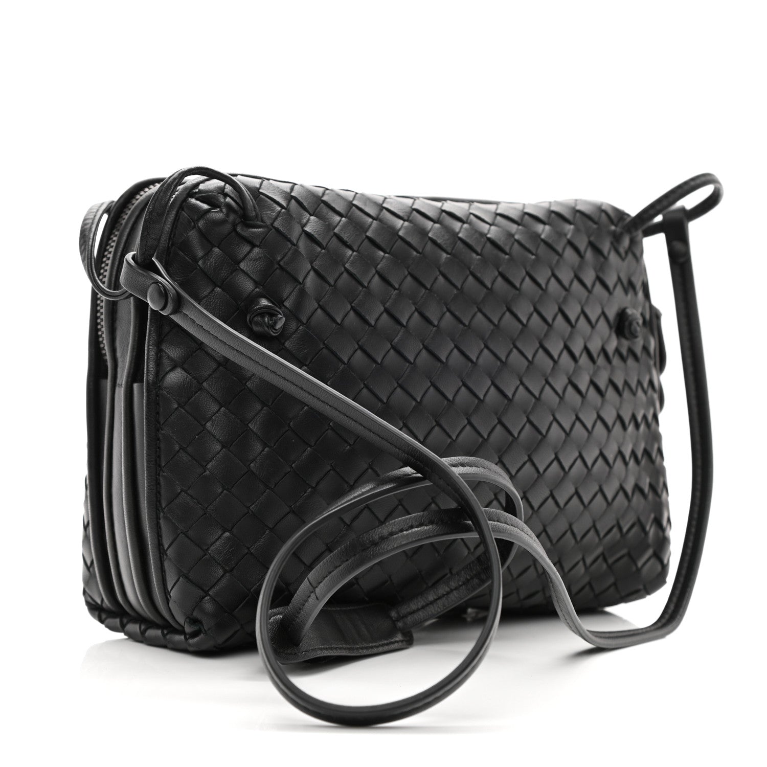 Bottega Veneta Nappa Intrecciato Nodini Bag Black 3 of 11