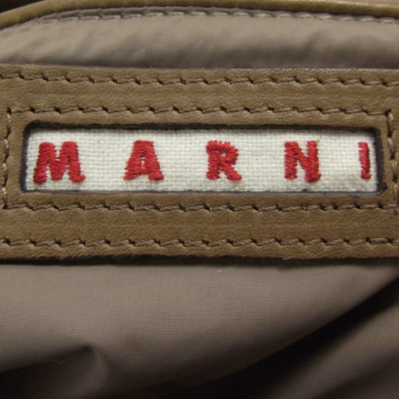 FASHIONPHILE MARNILeatherStudTrimmedShoulderBagLightChocolate 9 of 9