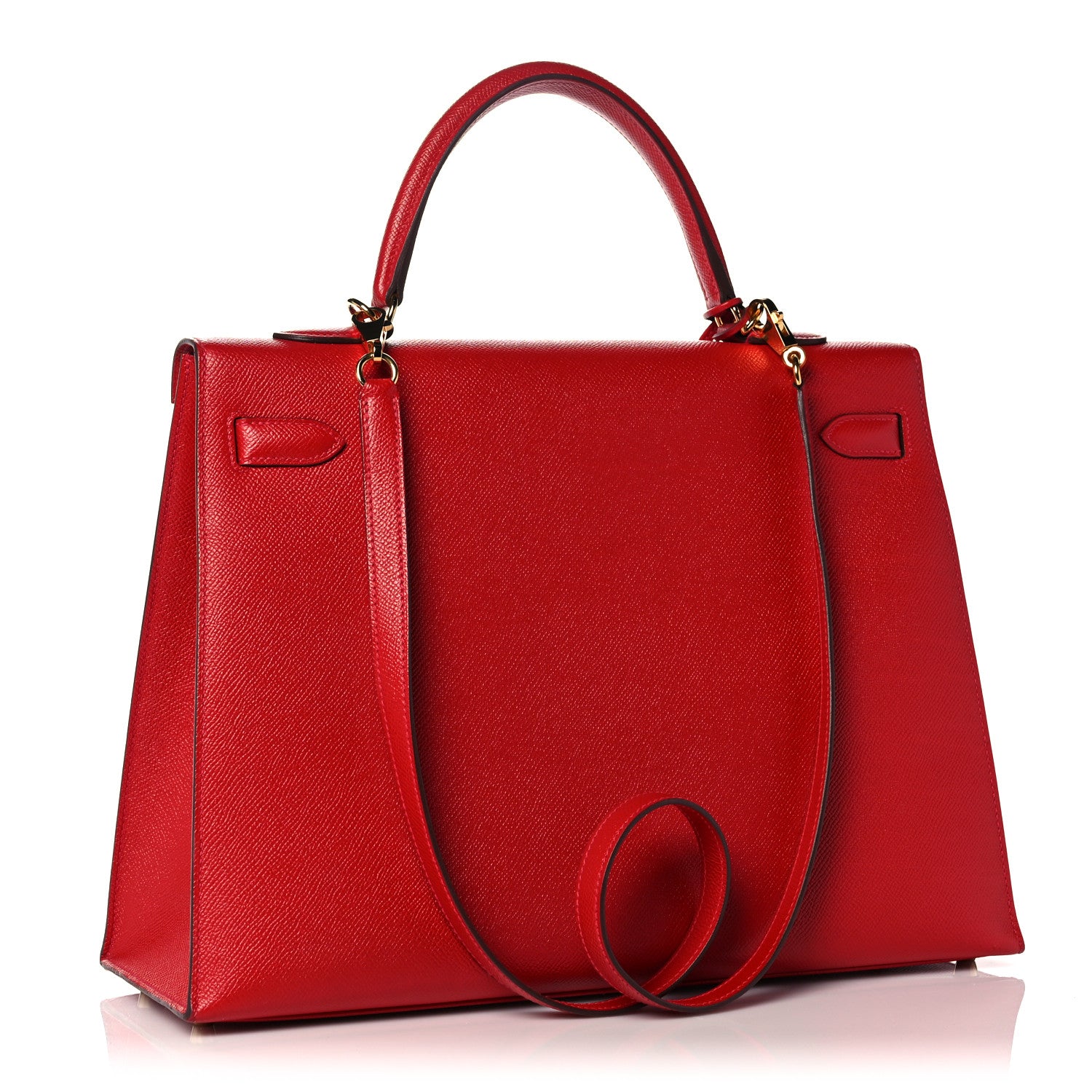 Hermes Epsom Kelly Sellier 35 Rouge Casaque 2 of 35