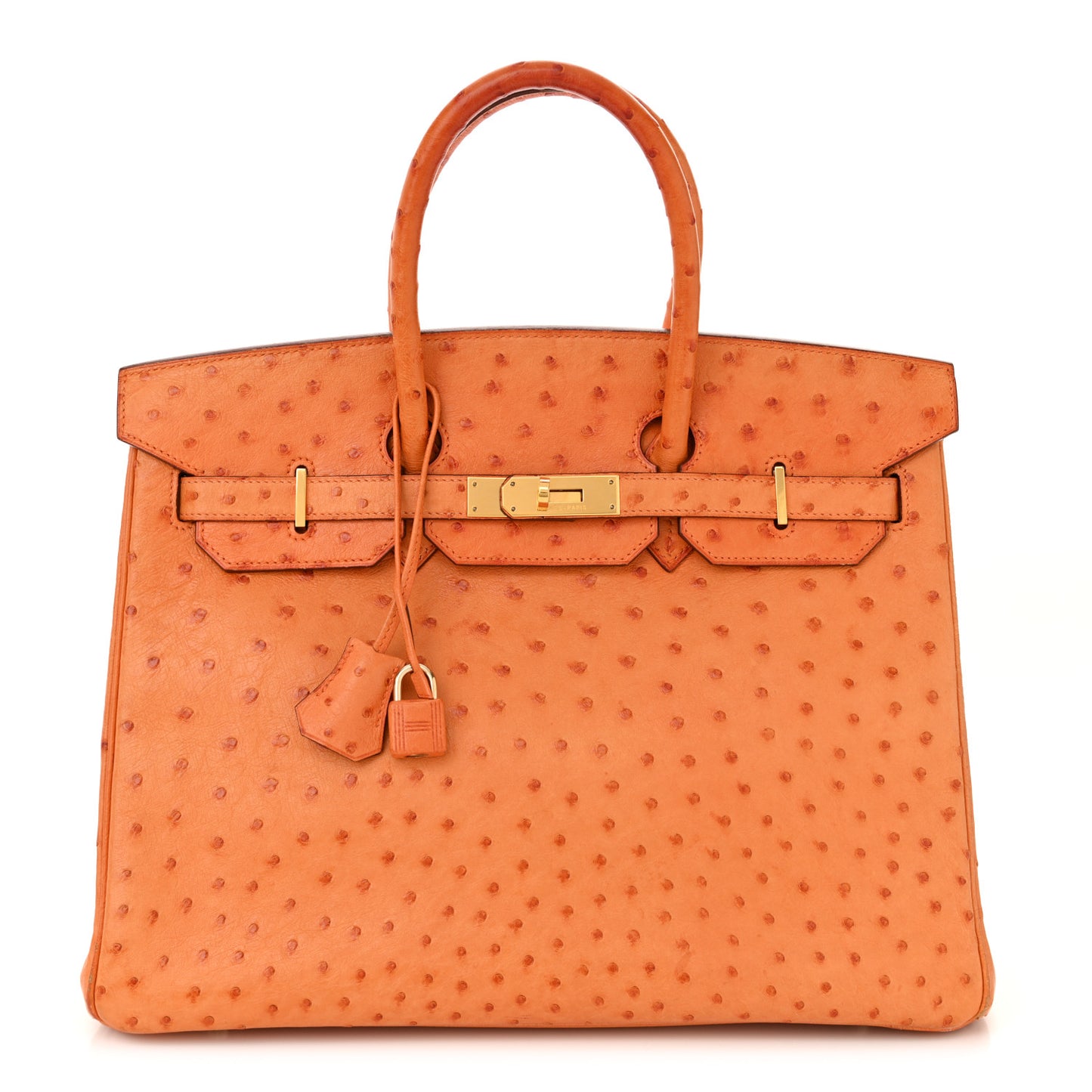 Ostrich Birkin 35 Orange