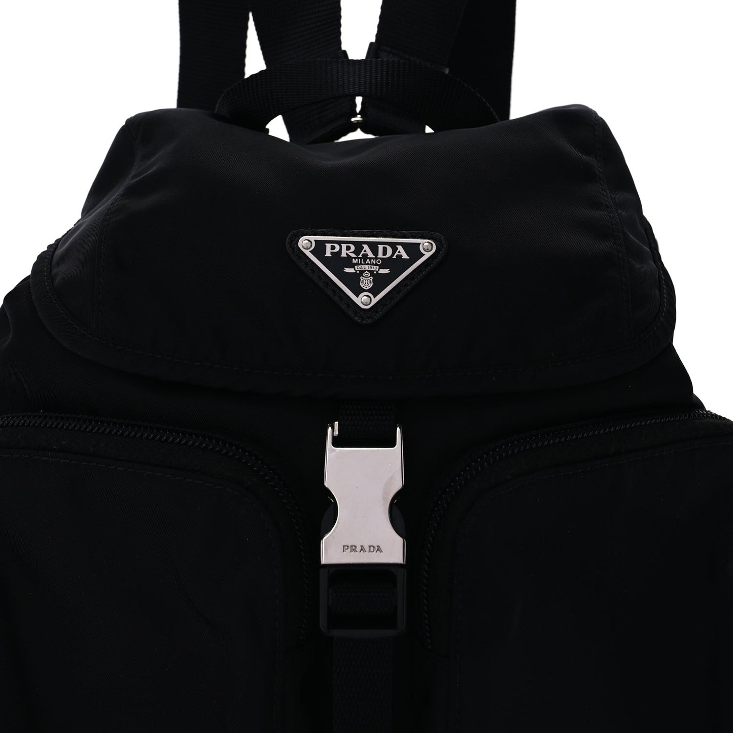 Tessuto Nylon Saffiano Vela Backpack  Black