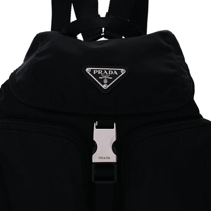 Prada Tessuto Nylon Saffiano Vela Backpack  Black 2 of 8