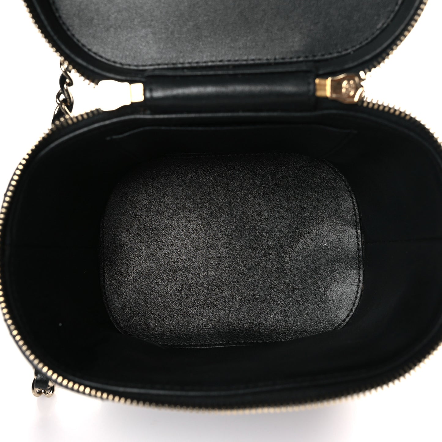 Lambskin Quilted Trendy Vanity Case Black