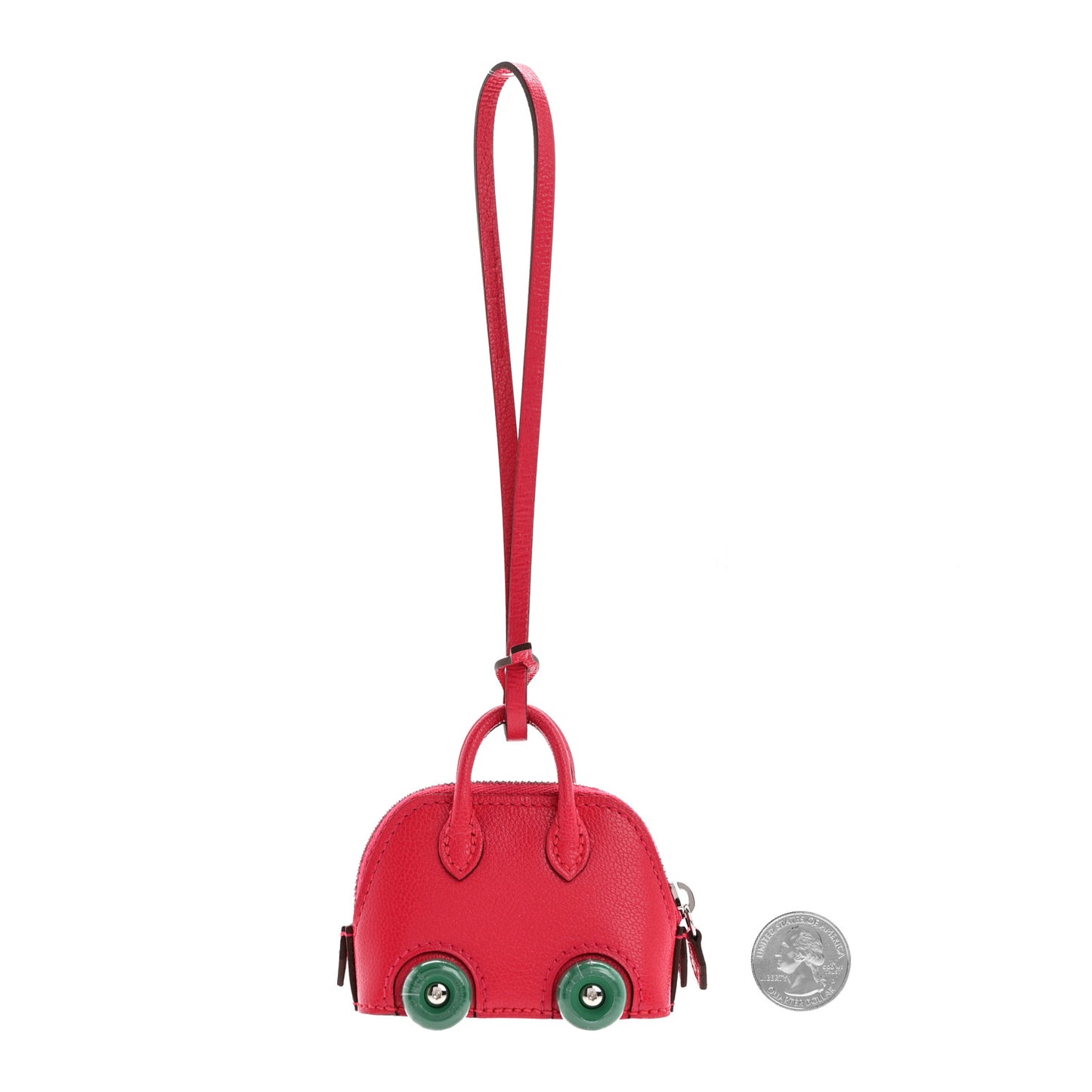 Chevre Chamkila Bolide On Wheels Bag Charm Rose Extreme Vert Vertigo