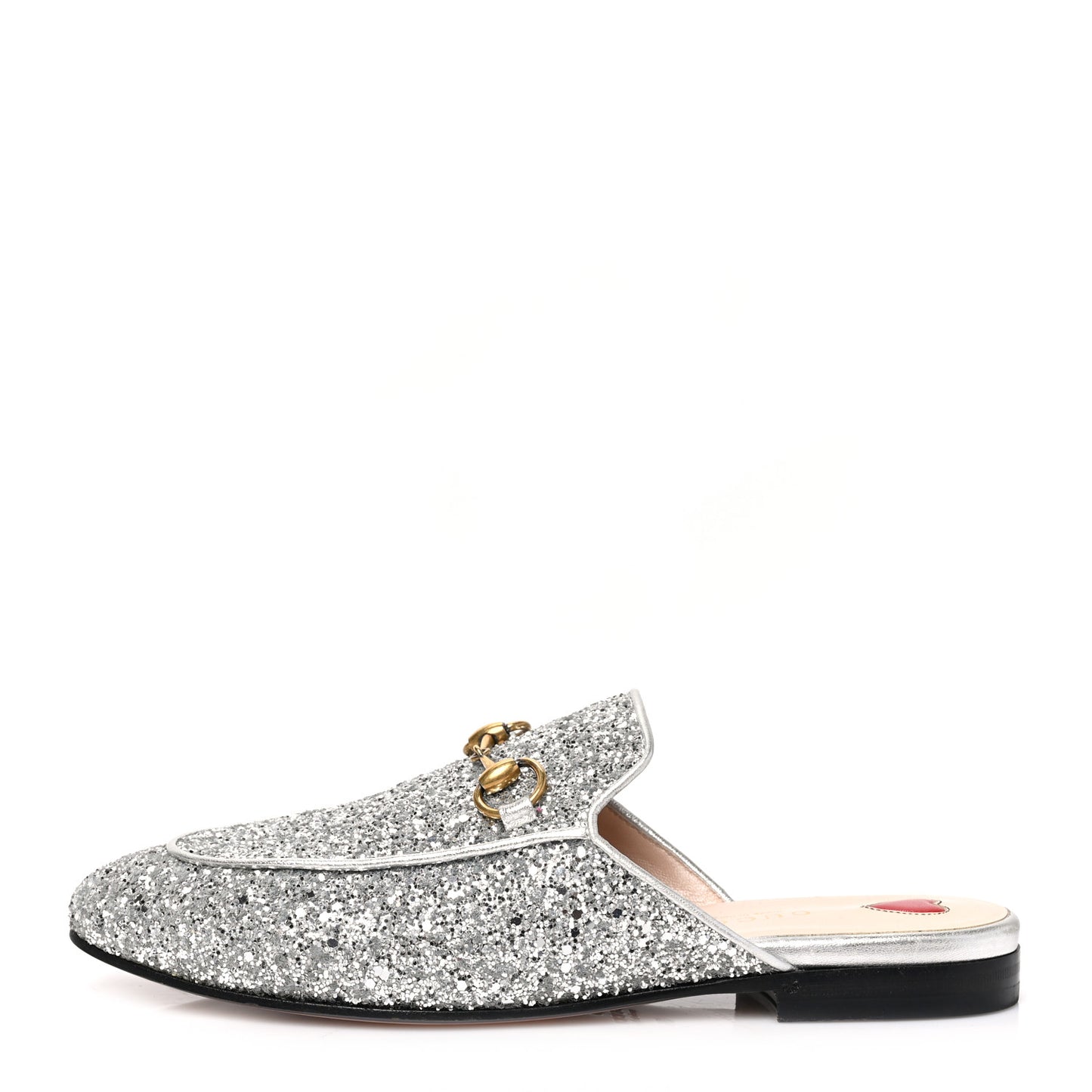 Glitter Womens Princetown Slippers 36 Silver