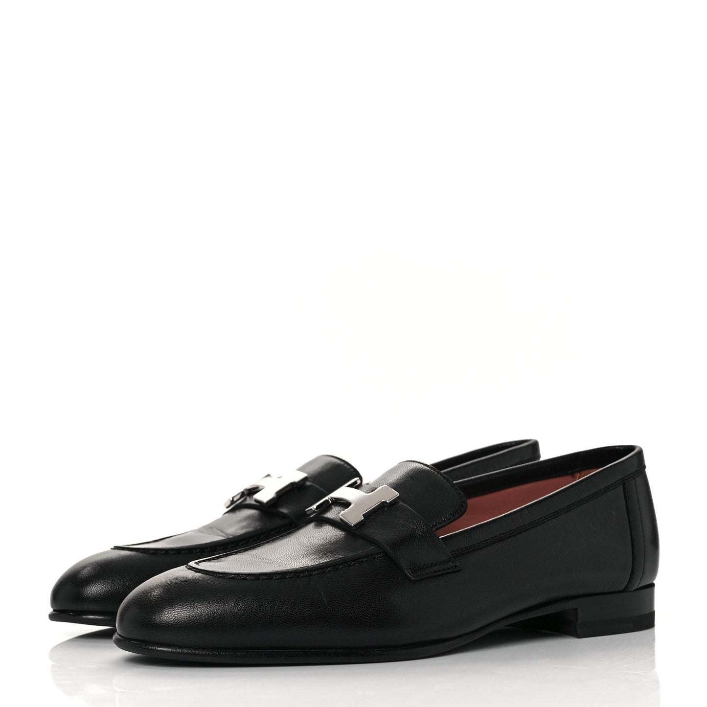 Goatskin Womens Paris Loafers 35.5 Black