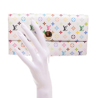 Louis Vuitton Monogram Multicolor Sarah Wallet White 2 of 7