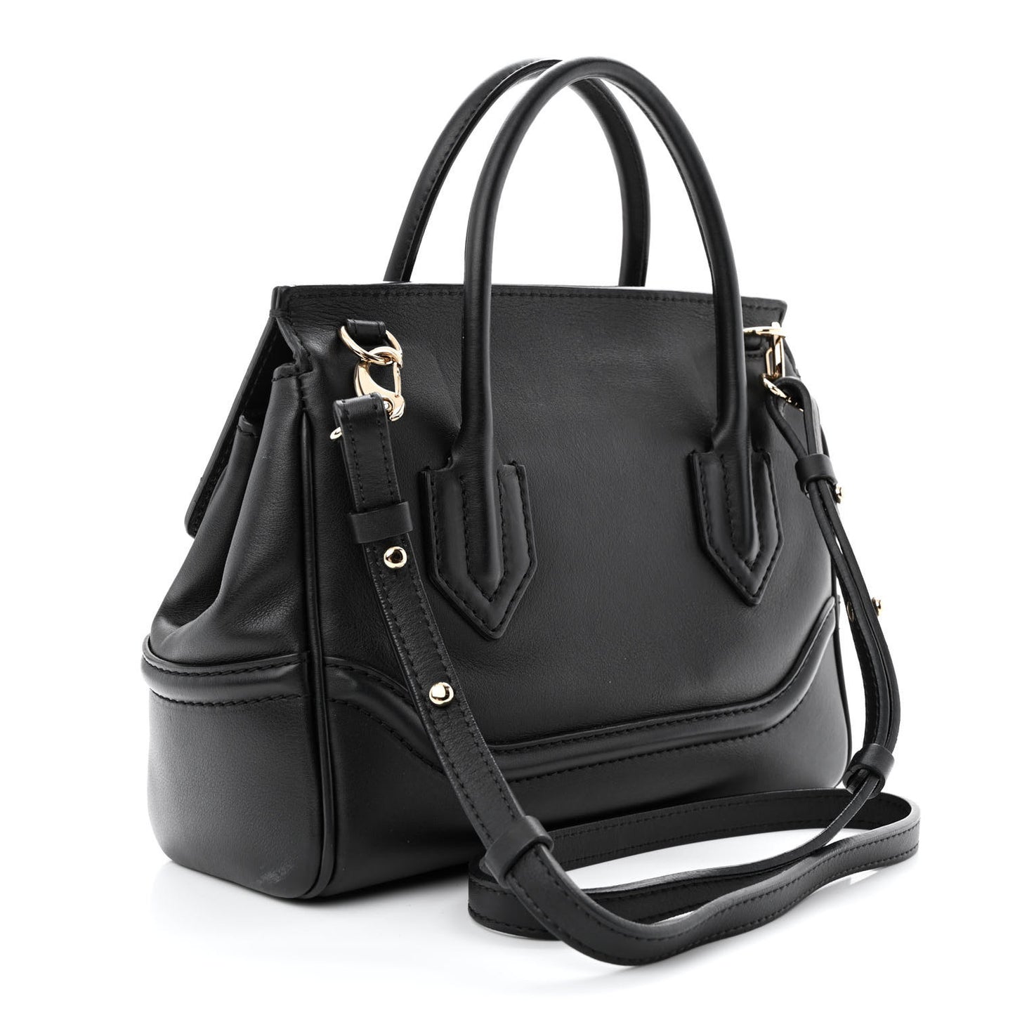 Calfskin Medium Palazzo Empire Bag Black