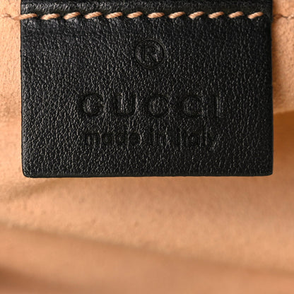 Gucci Calfskin Matelasse Mini GG Marmont Chain Shoulder Bag Black 5 of 7