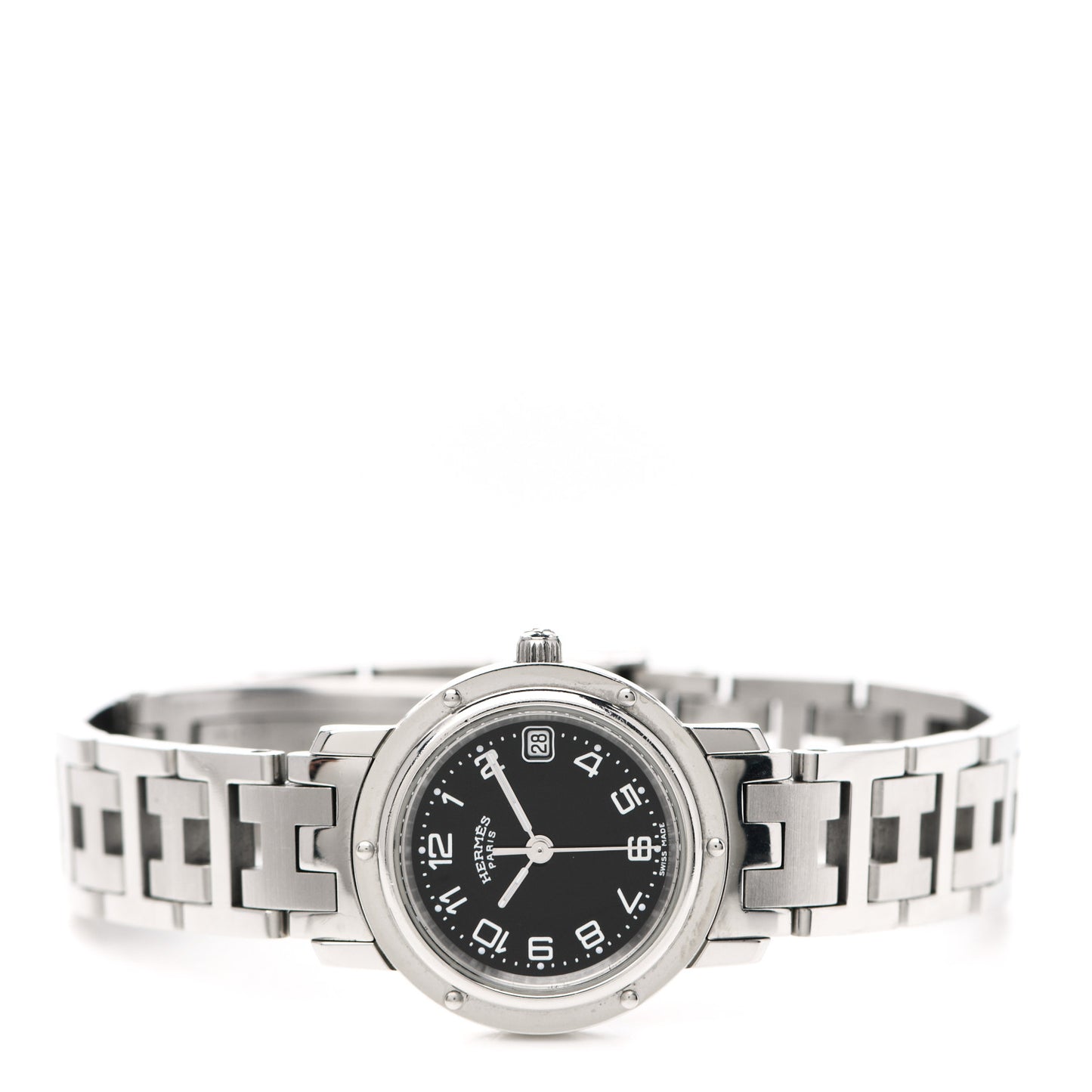 Stainless Steel 24mm Clipper Quartz Watch Black