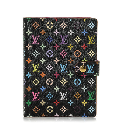 Louis Vuitton Monogram Multicolor Small Ring Agenda Cover Black Grenade 1 of 6