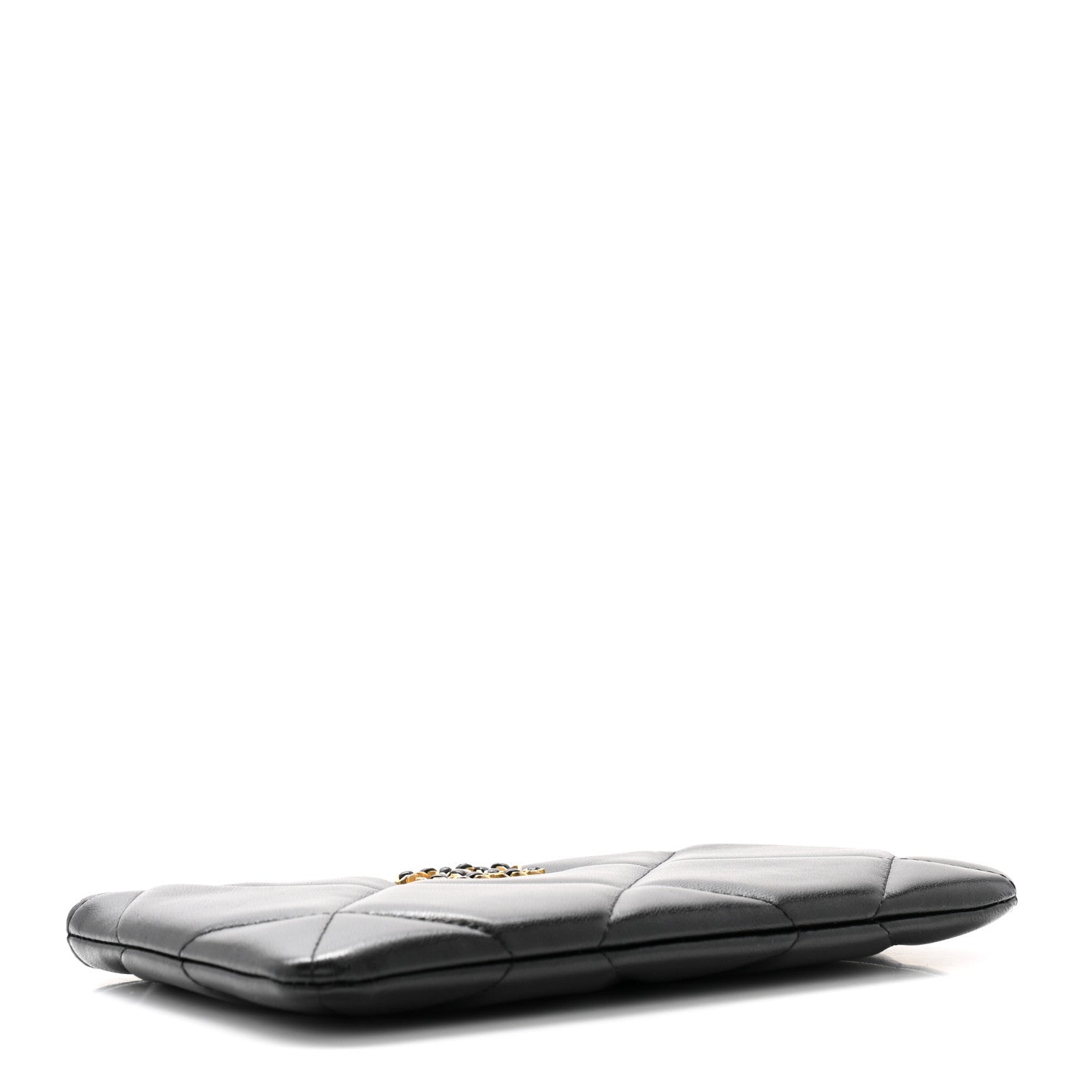 Chanel Lambskin Quilted Small Chanel 19 Pouch Black 4 of 9