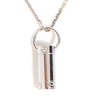 Cartier 18K White Gold Diamond Screwdriver Pendant Necklace 3 of 10