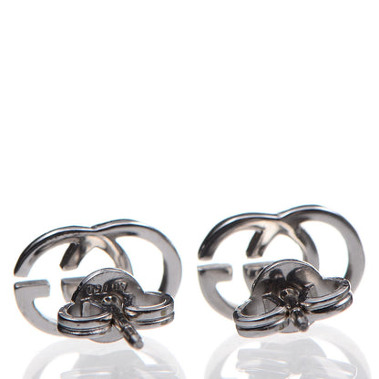 Gucci 18K White Gold GG Tissue Stud Earrings 2 of 4