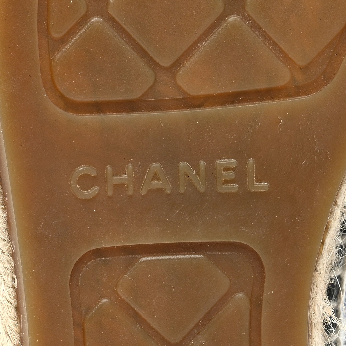 Tweed Lambskin CC Espadrilles 41 Blue Black